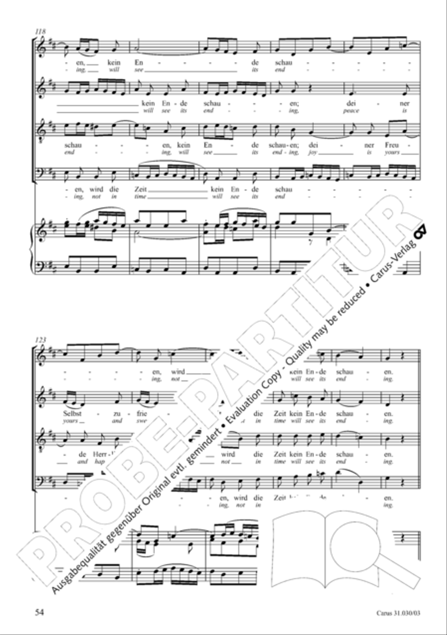 Joyful be, O ransomed flock (Freue dich, erloste Schar) 4-Part scores gallery preview page 55