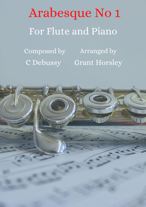 Book cover for Arabesque No 1 Debussy- Flute and Piano- Intermediate