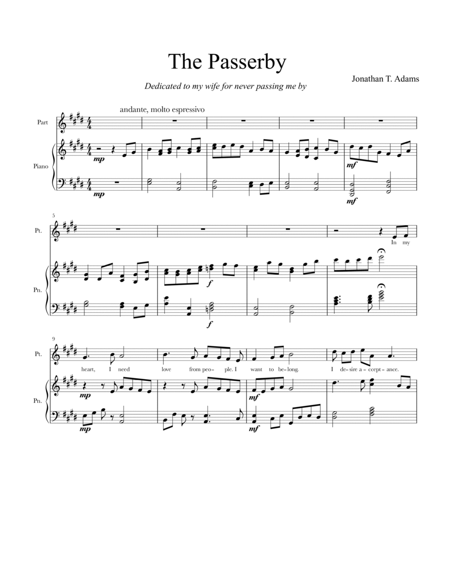 The Passerby The Passerby Voice scores gallery preview page 1