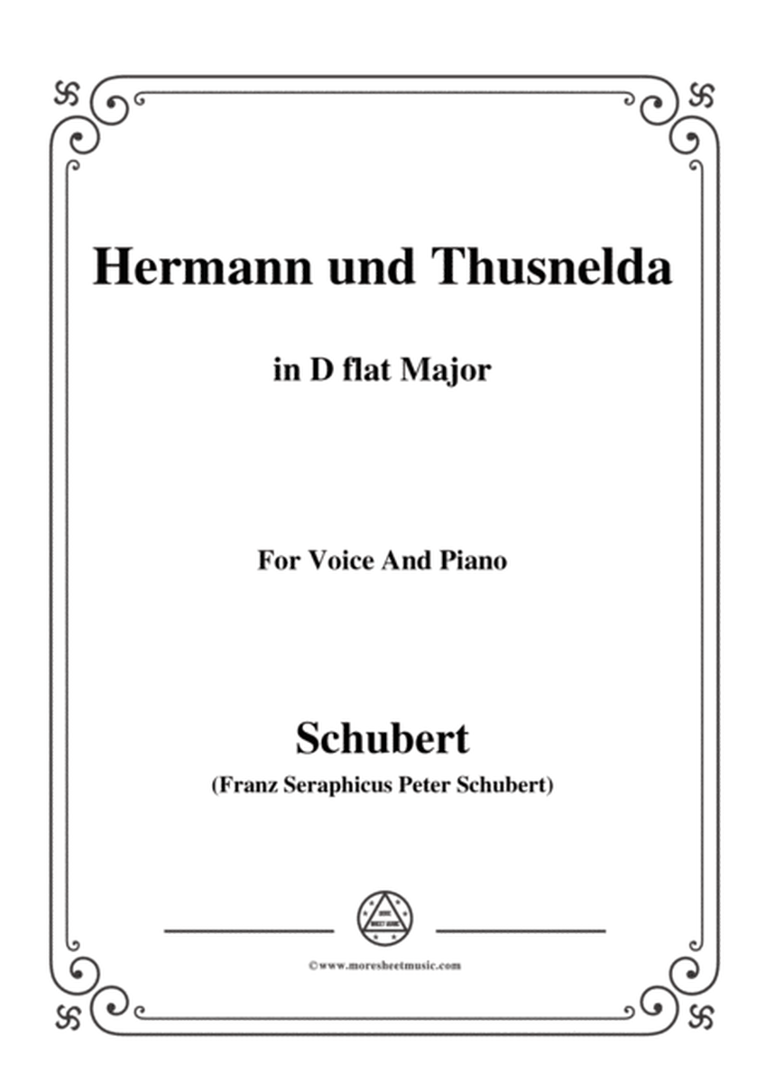 Schubert-Hermann und Thusnelda,in D flat Major,for Voice&Piano image number null