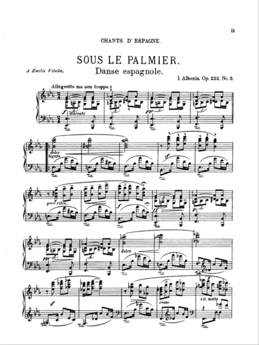 Albéniz: Songs of Spain, Op. 232 Piano Solo scores gallery preview page 1