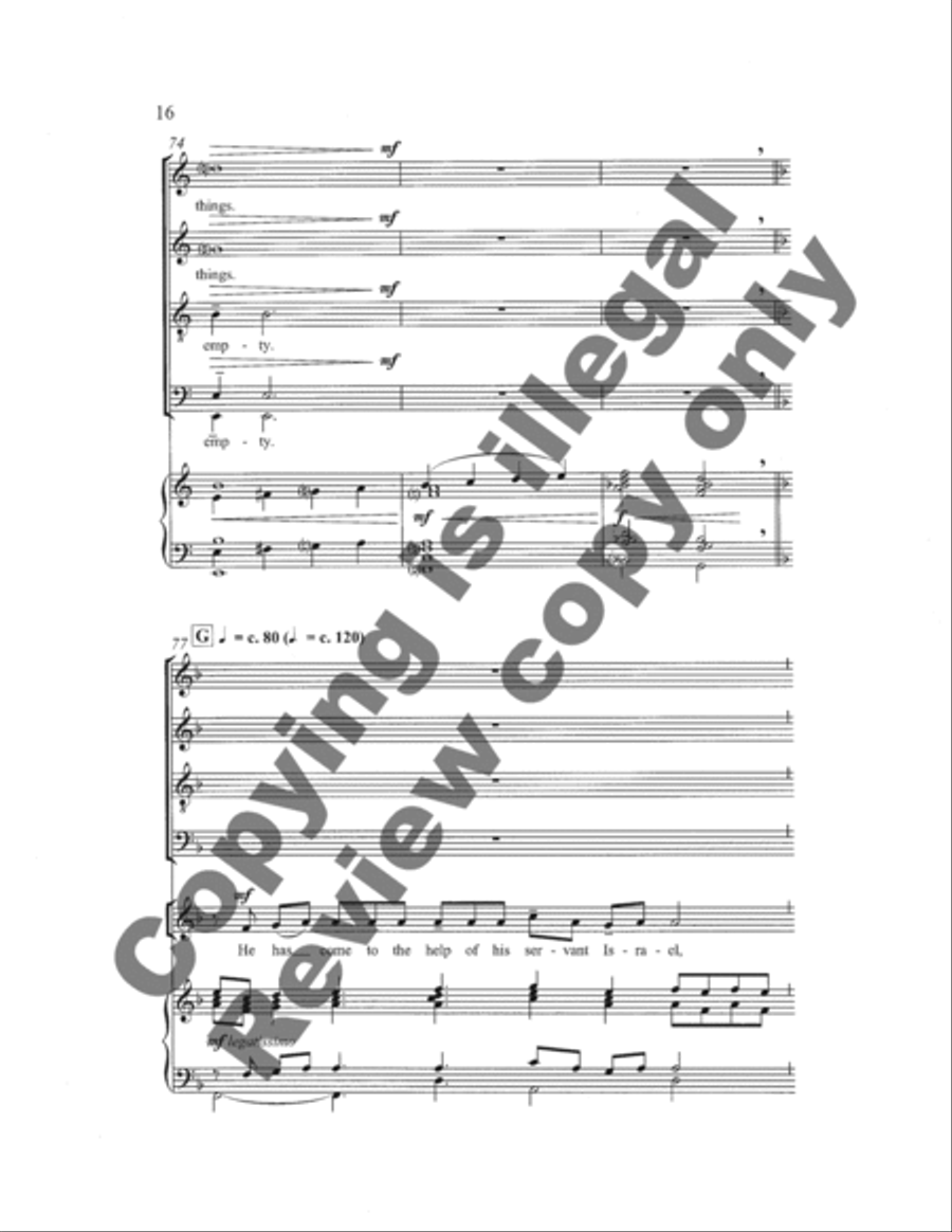 Magnificat Magnificat 4-Part scores gallery preview page 16