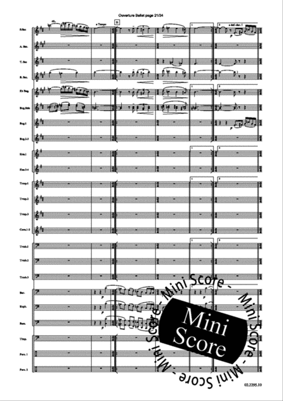 Ouverture de Ballet Fanfare Band scores gallery preview page 25