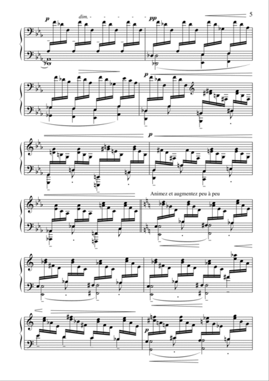 Debussy-Jardins sous la pluie for piano solo Piano Solo scores gallery preview page 6
