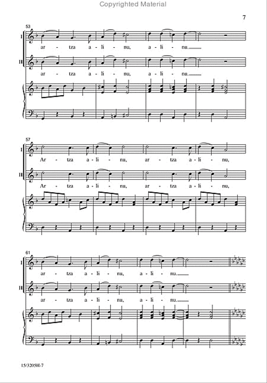 Artza Alinu 2-Part scores gallery preview page 6