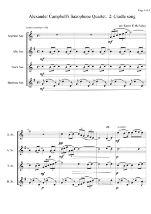 Alexander Campbell's Saxophone Quartet. 2nd Movement, Cradle Song