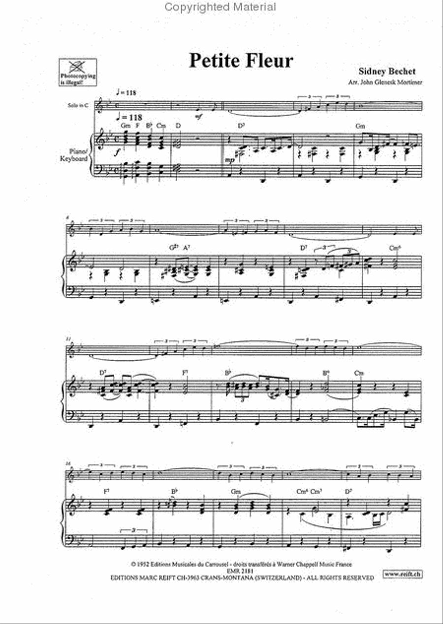 Petite Fleur Piano Accompaniment scores gallery preview page 4