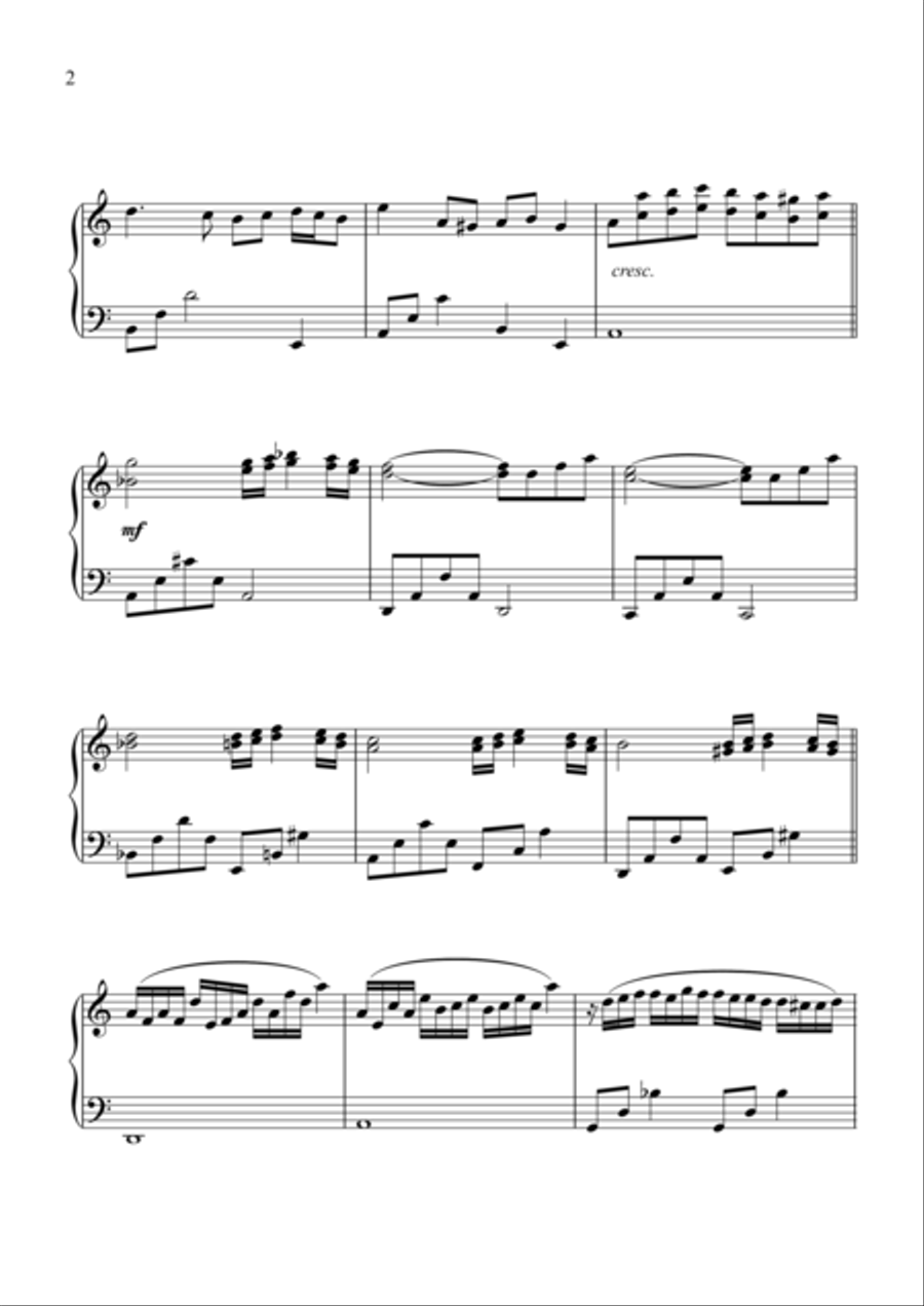 Adagio by Albinoni (Pop/Jazz Version) Piano scores gallery preview page 3