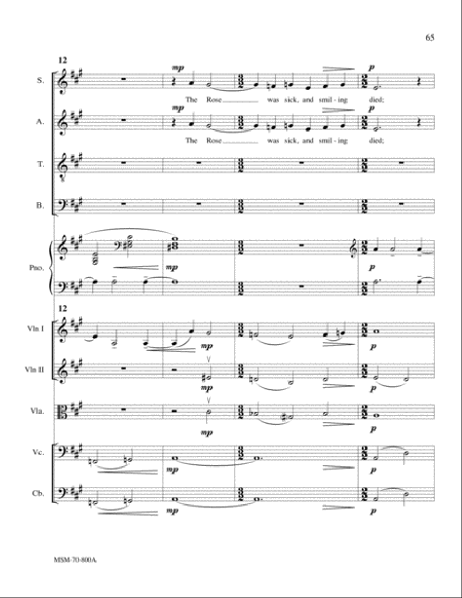 Serenade (Orchestra Score) Choir scores gallery preview page 12