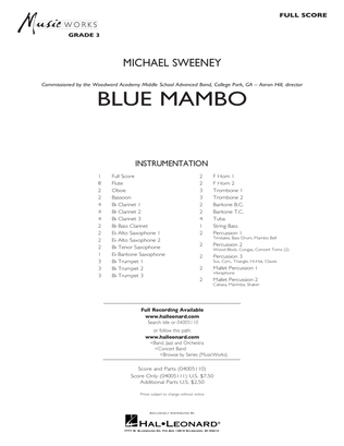 Blue Mambo - Conductor Score (Full Score)