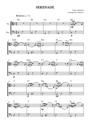 Serenade | Ständchen | Schubert | viola and bassoon duet | chords