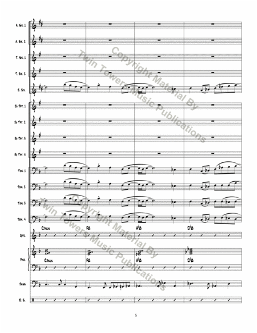 Man Ain't Said My Name Jazz Ensemble scores gallery preview page 6