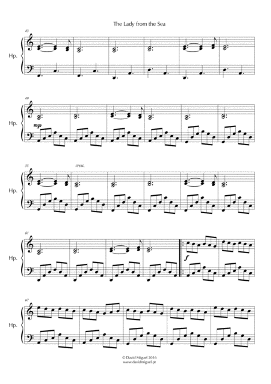 The Lady from the Sea The Lady from the Sea Harp scores gallery preview page 2