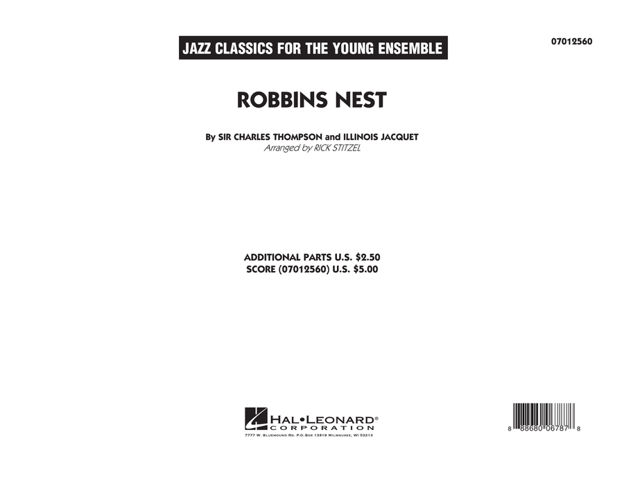 Robbins Nest - Conductor Score (Full Score) Jazz Ensemble scores gallery preview page 1