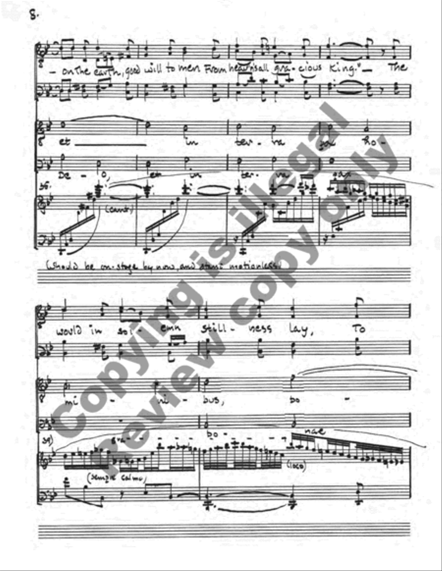 The Midnight Clear TTBB scores gallery preview page 8