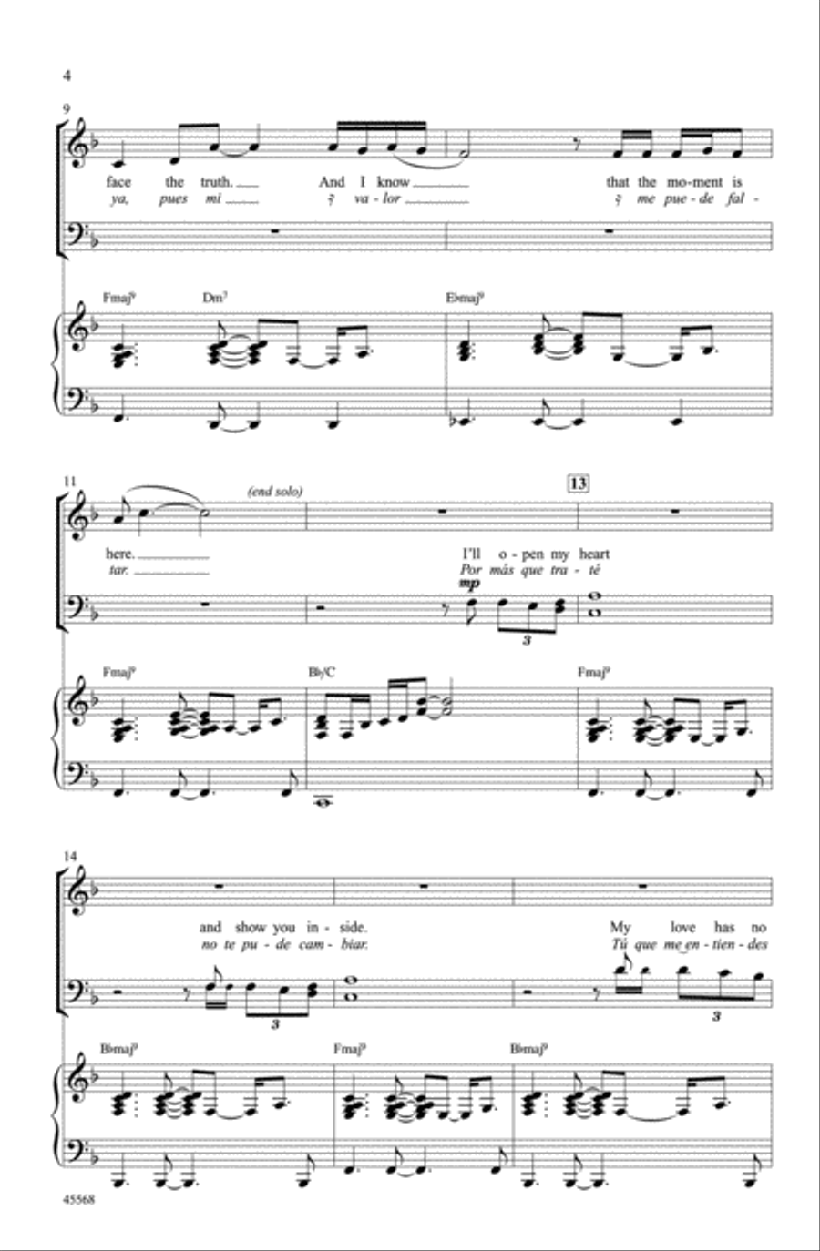 Don't Wanna Lose You Don't Wanna Lose You Choir scores gallery preview page 2