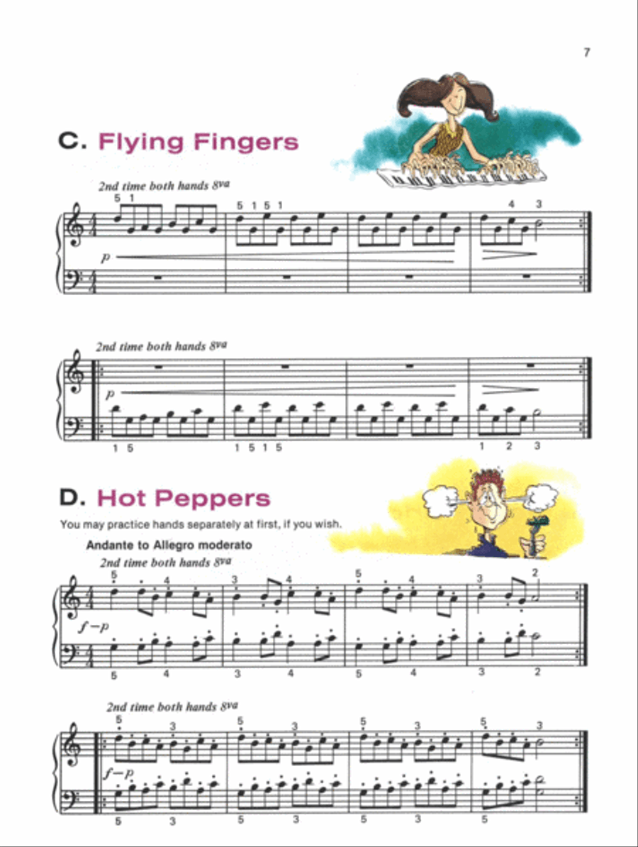 Alfred's Basic Piano Course Technic, Level 2 Piano Method scores gallery preview page 3
