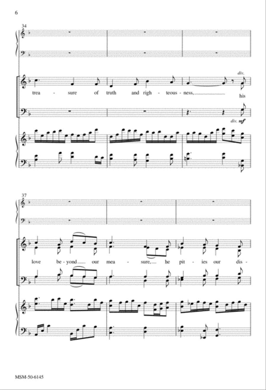 Bless His Holy Name Bless His Holy Name 4-Part scores gallery preview page 6