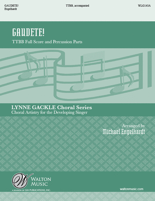 Book cover for Gaudete! TTBB (Full Score and Percussion Parts)
