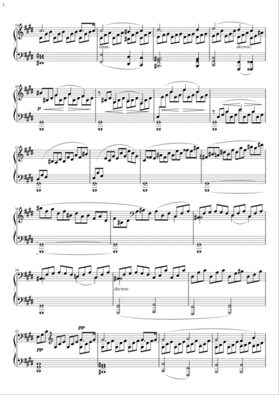 Beethoven- Piano Sonata No.14 Moonlight Sonata Op 27 (Adagio Sostenuto) Piano Solo scores gallery preview page 2
