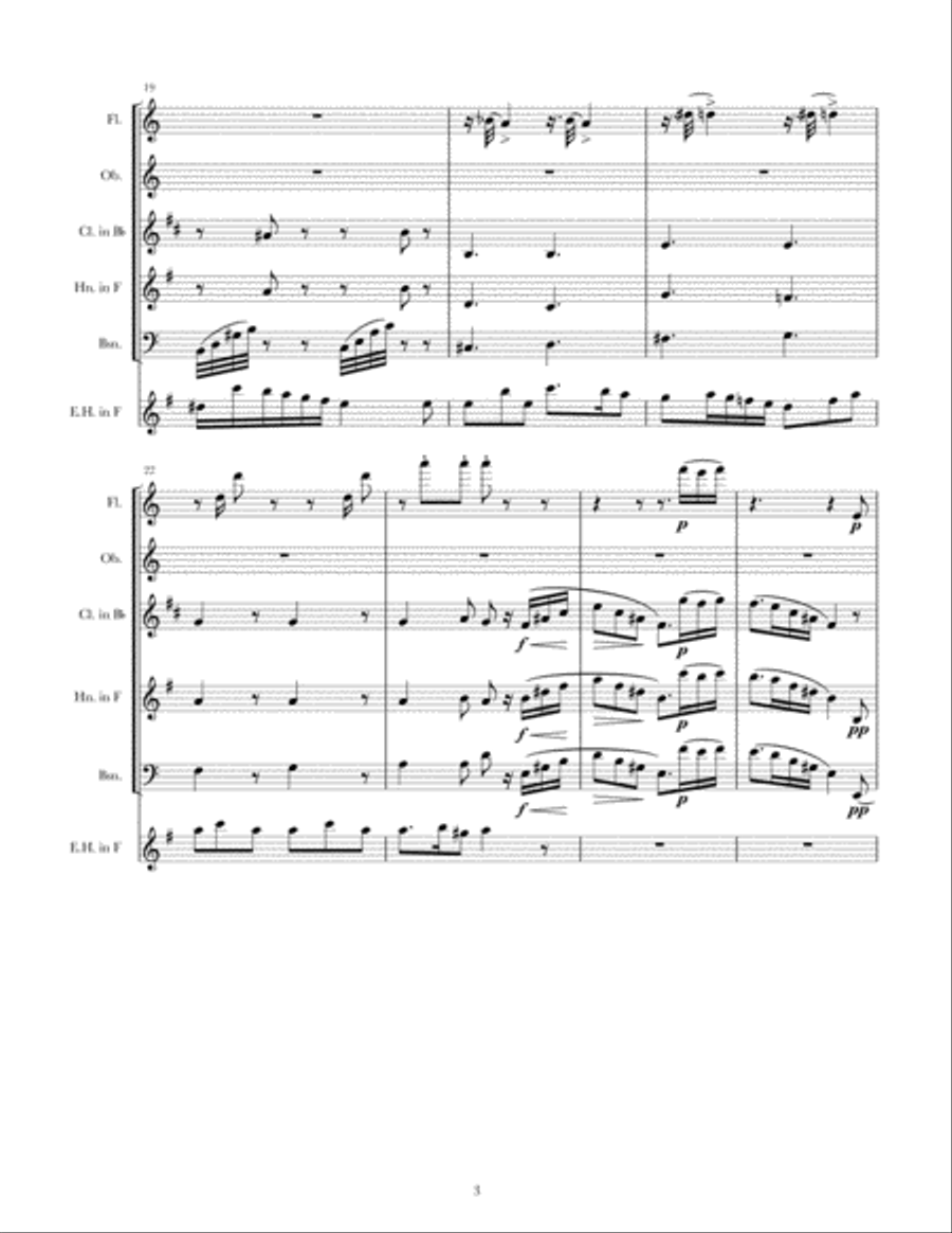The Weathervane arr for Wind Ensemble Woodwind Ensemble scores gallery preview page 3