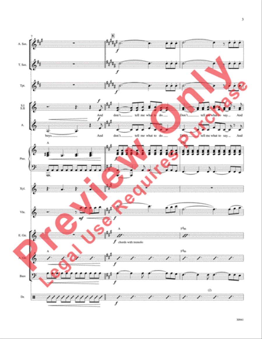 You Don't Own Me Choir scores gallery preview page 4