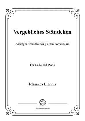 Book cover for Brahms-Vergebliches Ständchen,for Cello and Piano