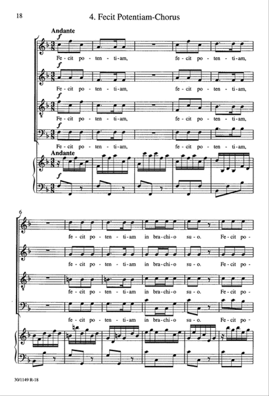 Magnificat in F - Choral Score 4-Part scores gallery preview page 28