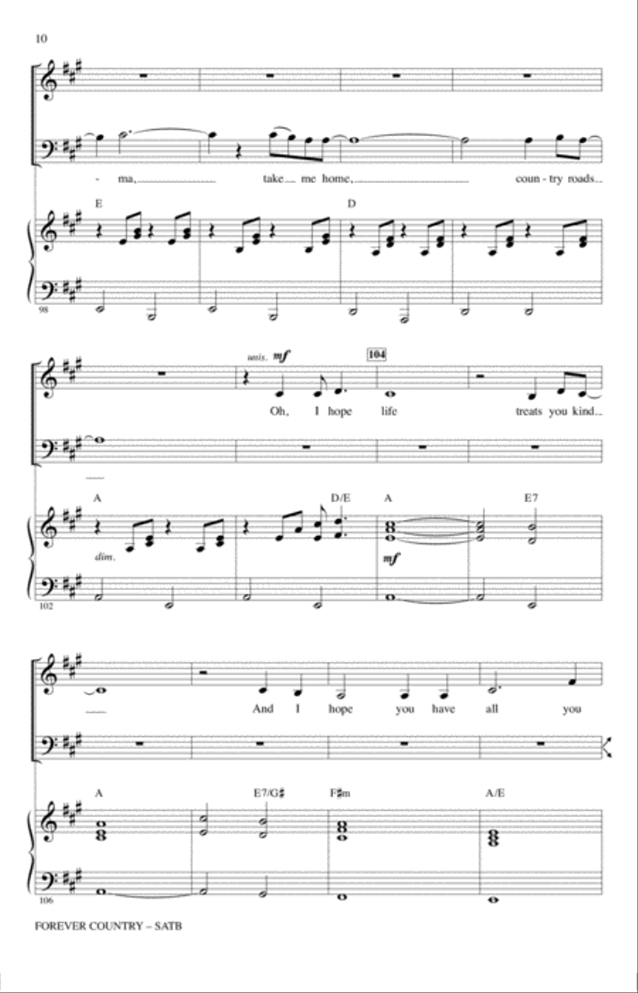 Forever Country 4-Part scores gallery preview page 9