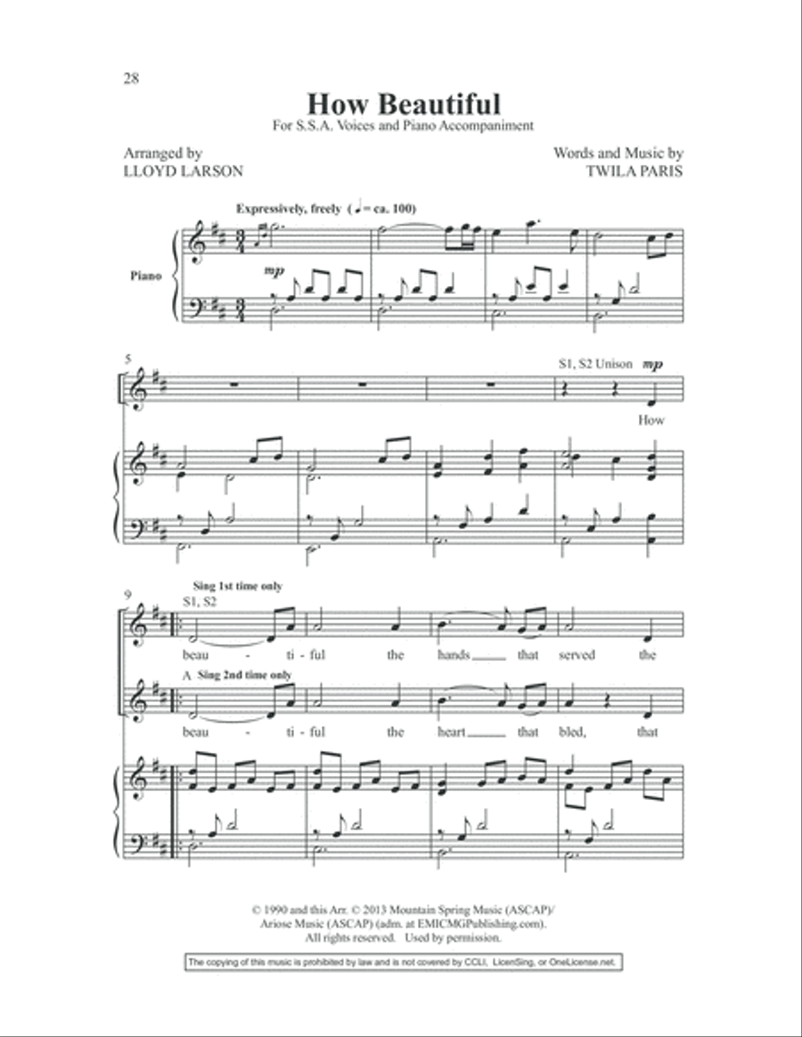 Women in Song 4 Women in Song 4 SSA scores gallery preview page 30
