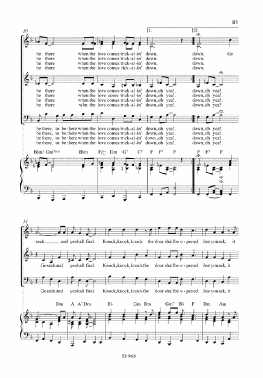 When The Loves Comes Trickalin' Down 3-Part scores gallery preview page 2