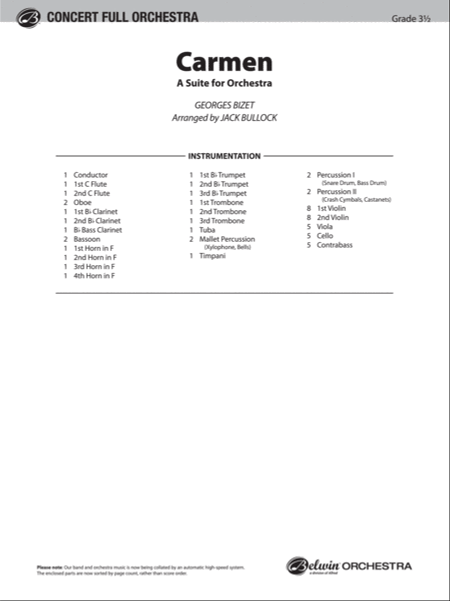 Carmen Suite Full Orchestra scores gallery preview page 2