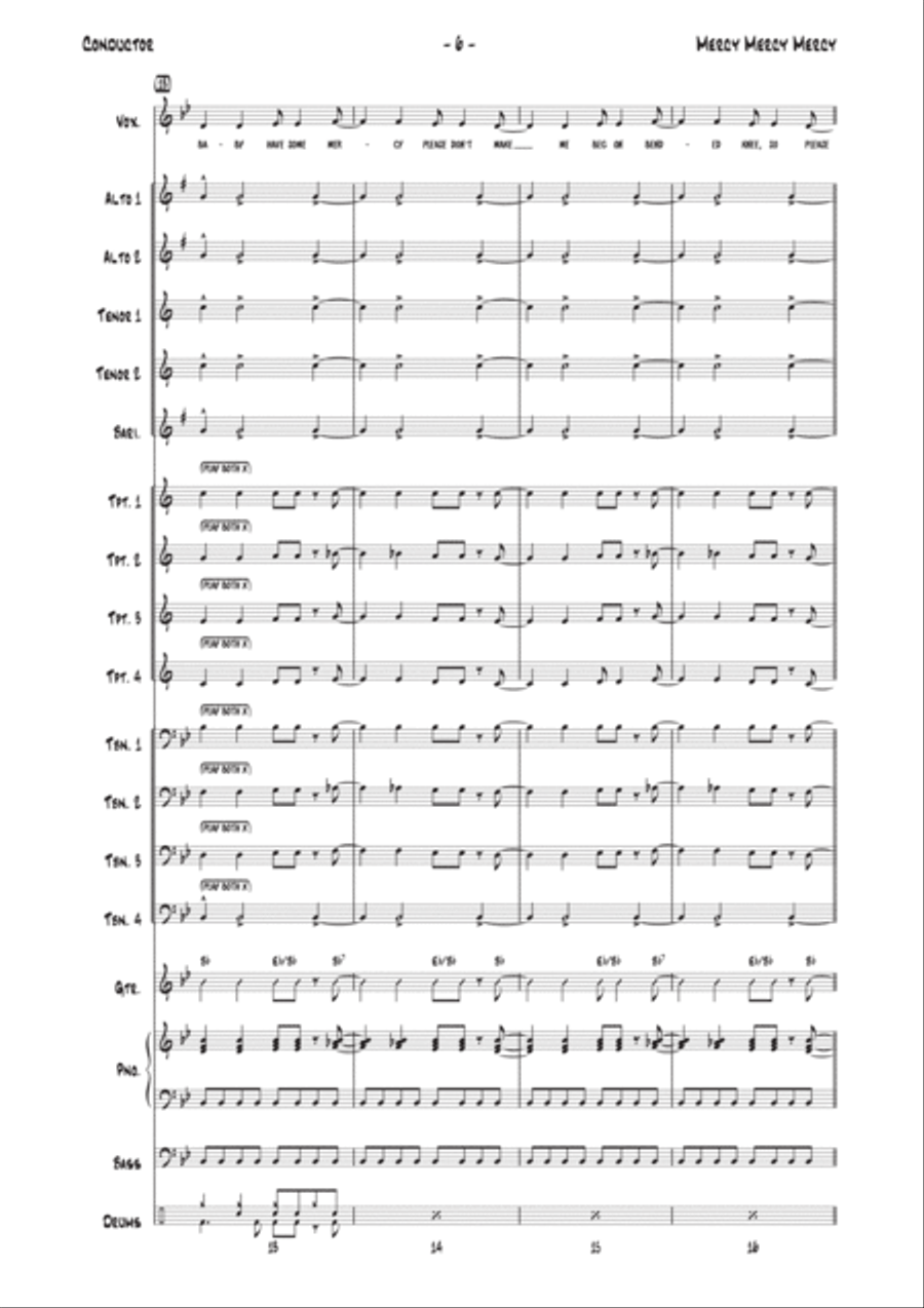 Mercy, Mercy, Mercy Mercy, Mercy, Mercy Jazz Ensemble scores gallery preview page 6