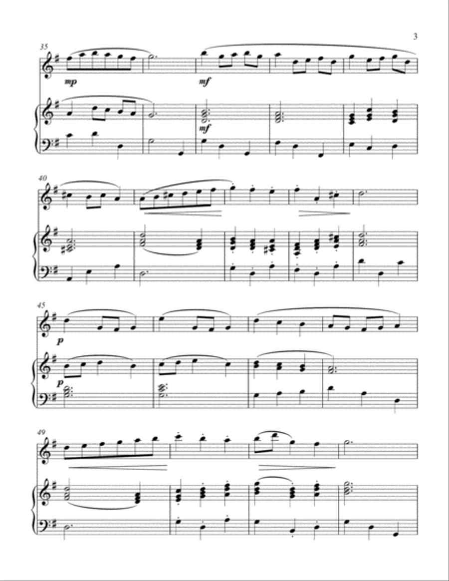Bach's Minuet In G (treble C instrument solo) Small Ensemble scores gallery preview page 4