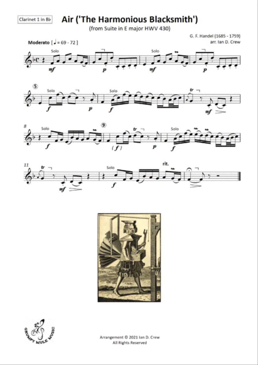 3 by Handel Woodwind Quartet scores gallery preview page 4