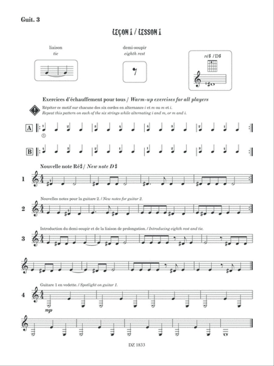 Ma guitare, mon band (guit. 3) vol. 2 Classical Guitar scores gallery preview page 2