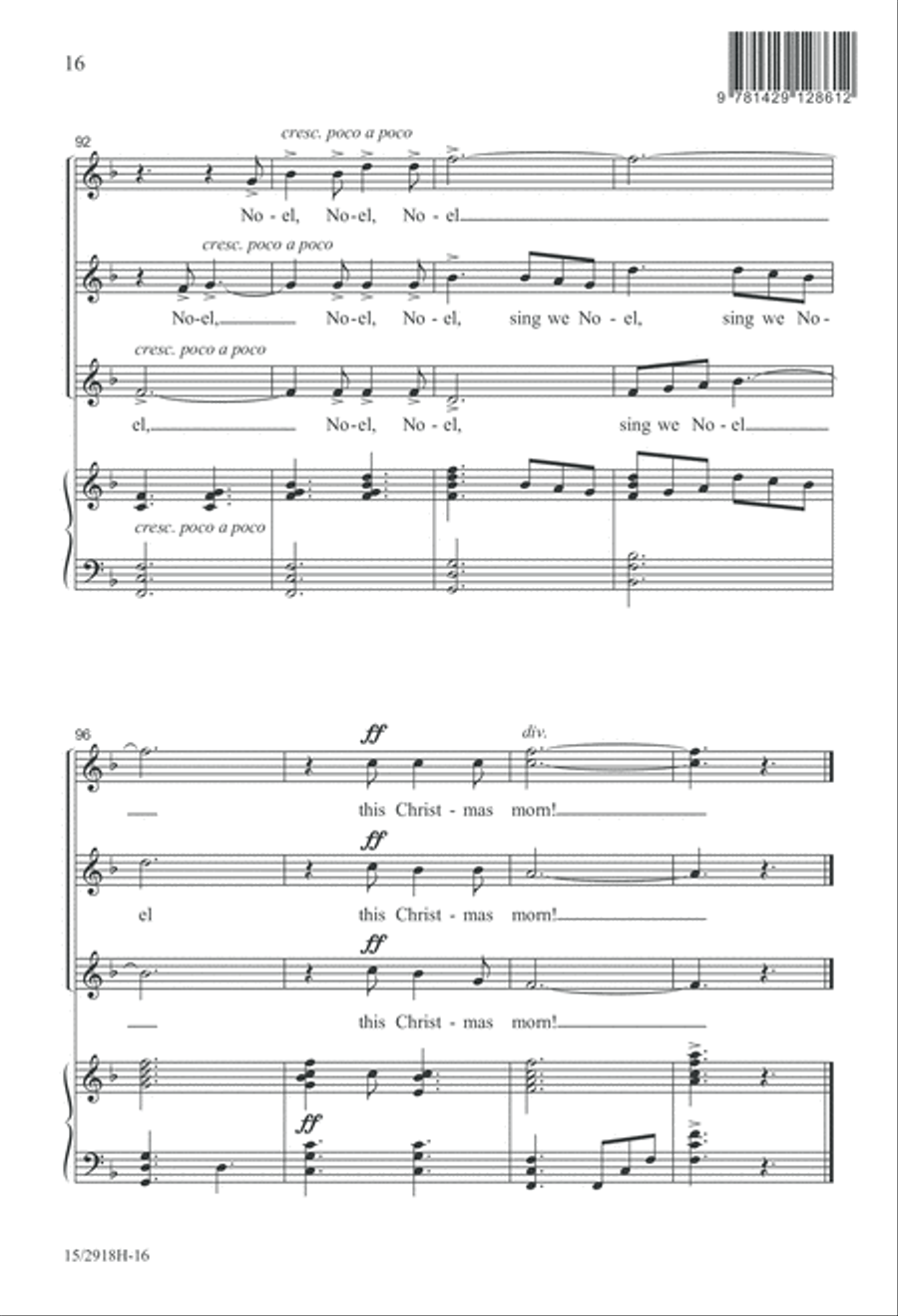 A Festive Noel SSA scores gallery preview page 16