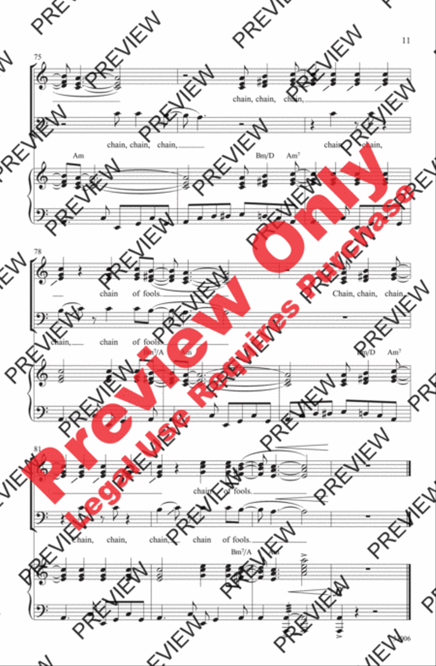 Chain of Fools 3-Part scores gallery preview page 11