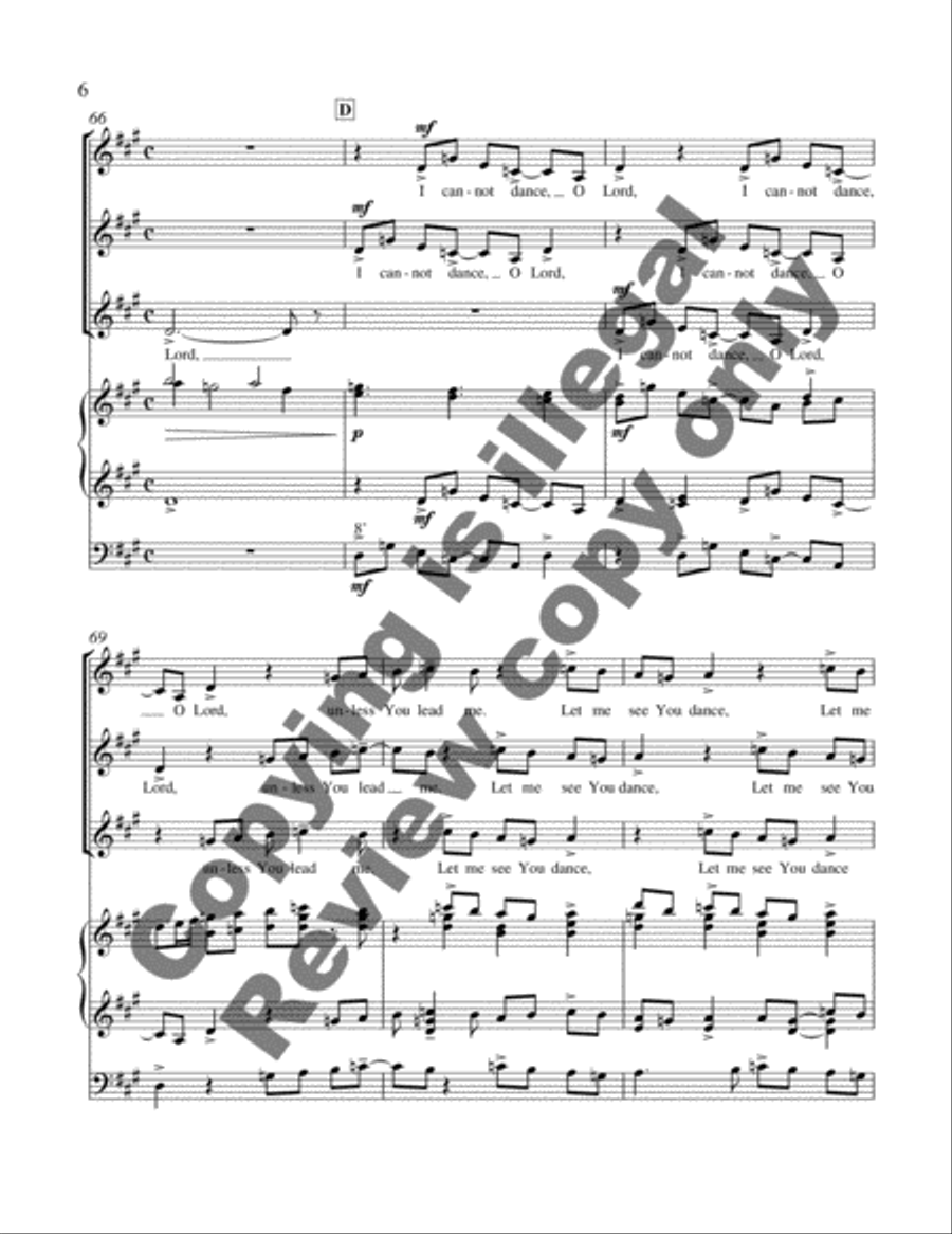I Cannot Dance, O Lord 2-Part scores gallery preview page 5