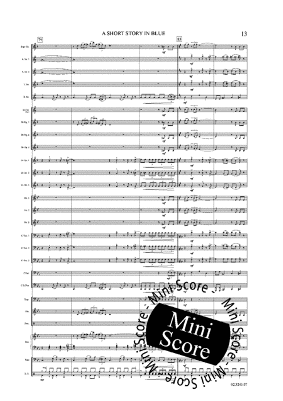 A Short Story in Blue Fanfare Band scores gallery preview page 19