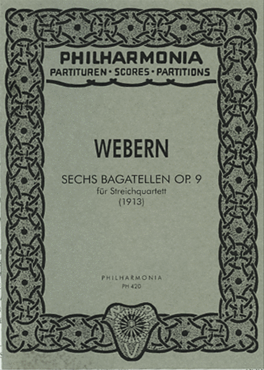 Six Bagatelles, Op. 9 String Quartet scores gallery preview page 1