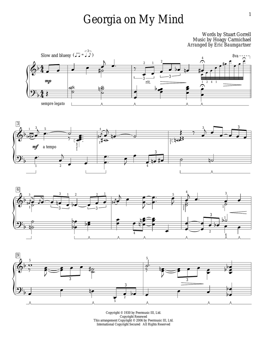 Georgia On My Mind Piano Method scores gallery preview page 1
