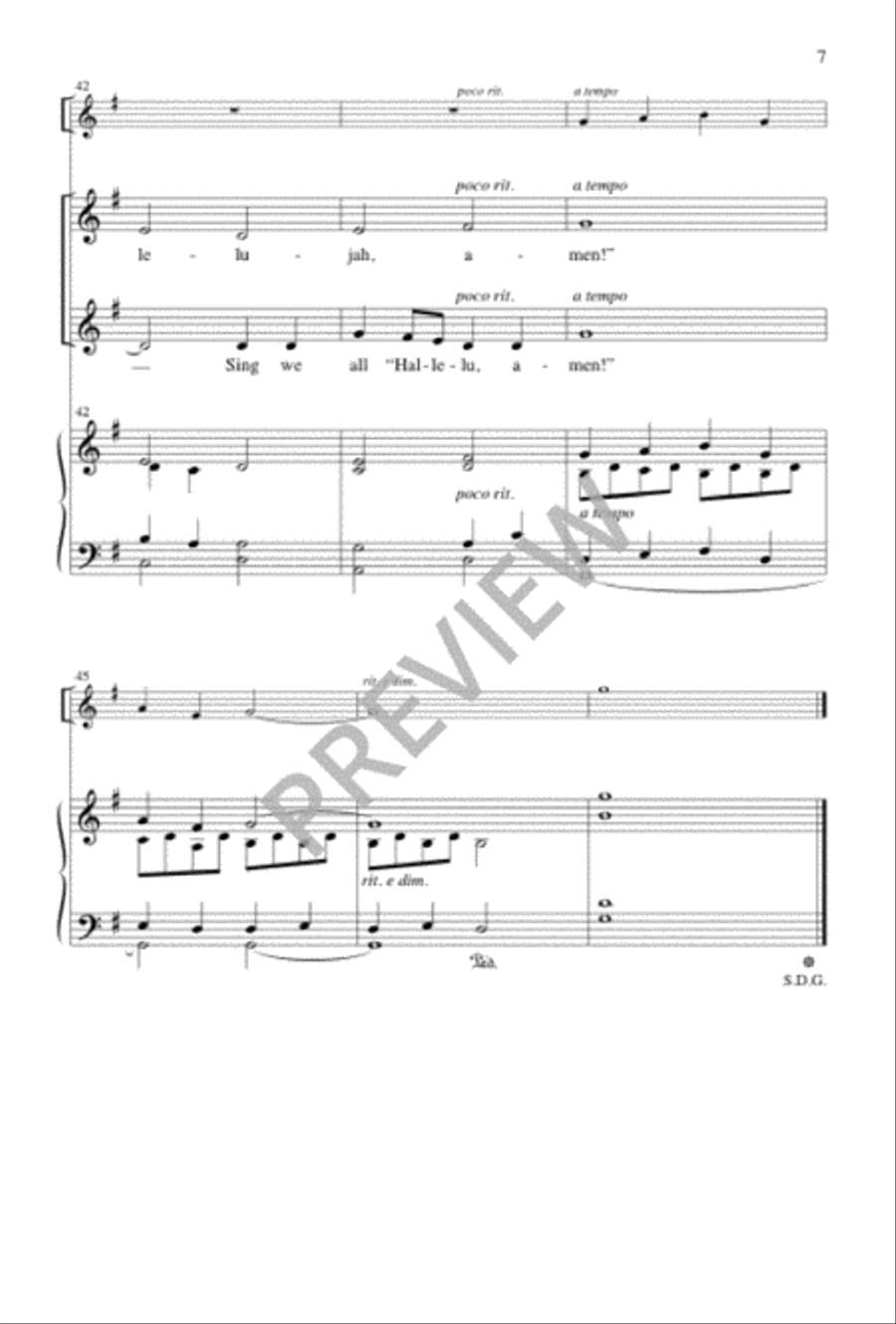 A Simple Song of Praise Unison Choir scores gallery preview page 8