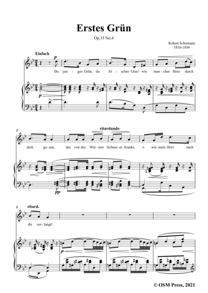 Schumann-Erstes Grun,Op.35 No.4 in g minor