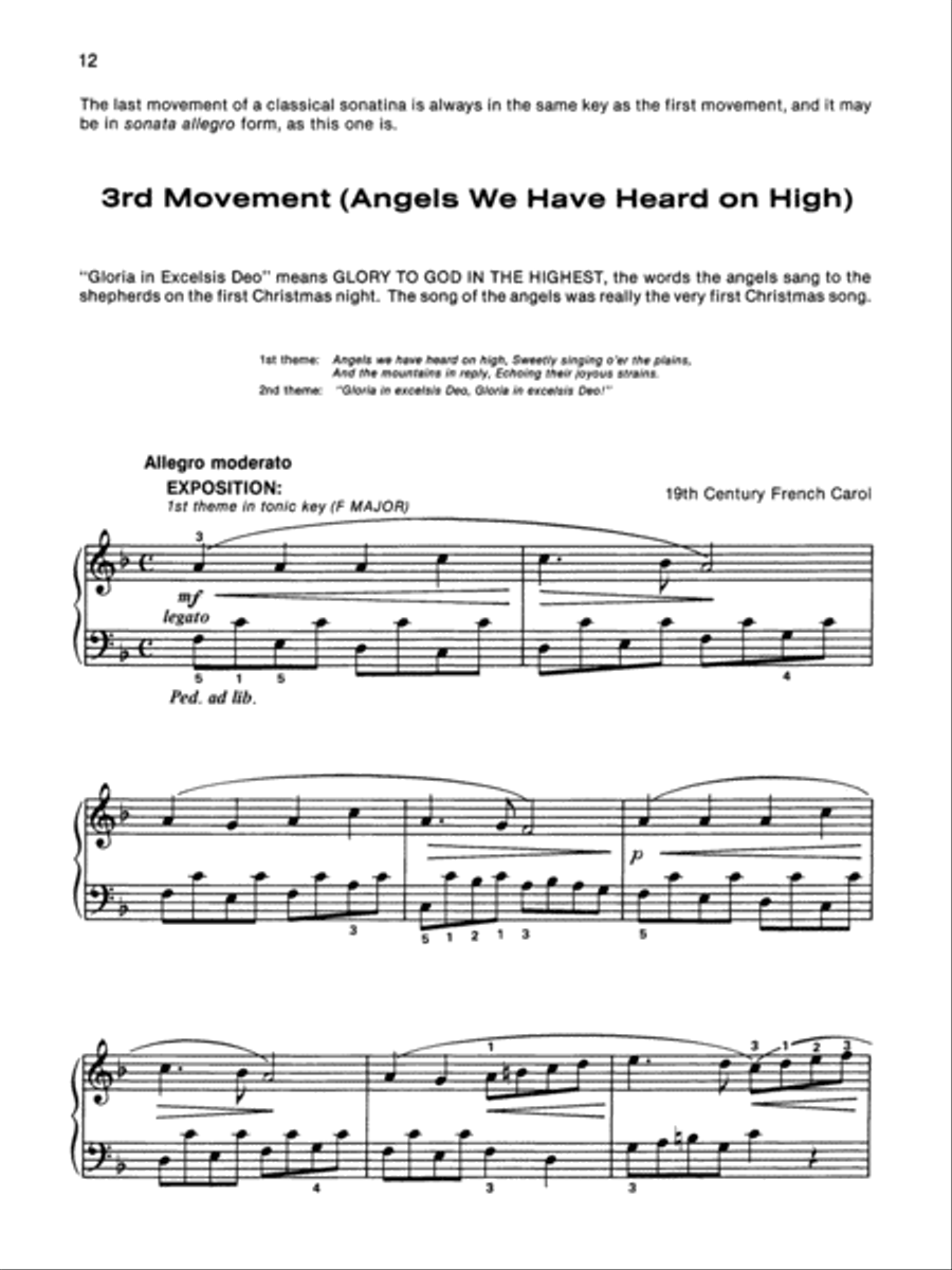 Alfred's Basic Piano Course Merry Christmas!, Level 5 Sonatinas Piano Method scores gallery preview page 5