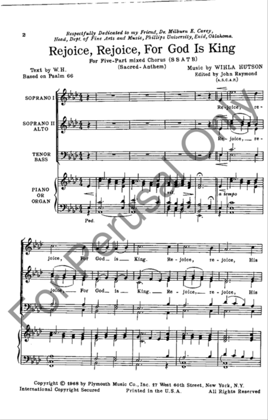 Rejoice, Rejoice, For God Is King SSATB scores gallery preview page 2