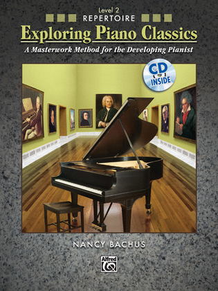 Book cover for Exploring Piano Classics Repertoire, Book 2