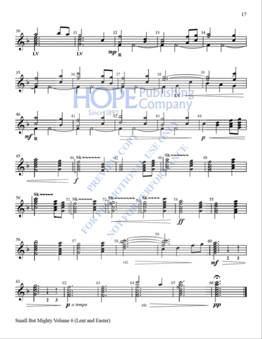 Small But Mighty: Settings for 12 Bells, Vol 6 Handbell Choir scores gallery preview page 18