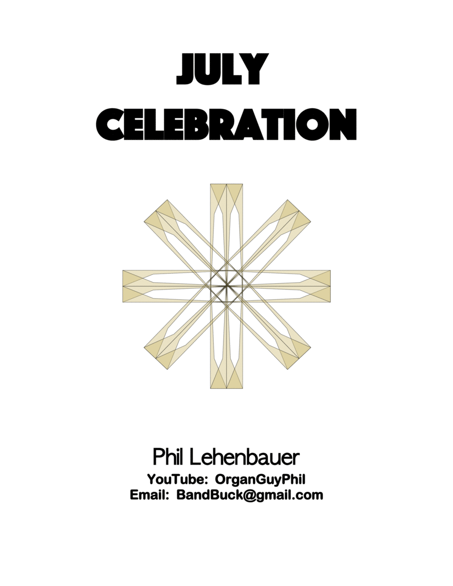 July Celebration! organ work, by Phil Lehenbauer Organ Solo scores gallery preview page 1