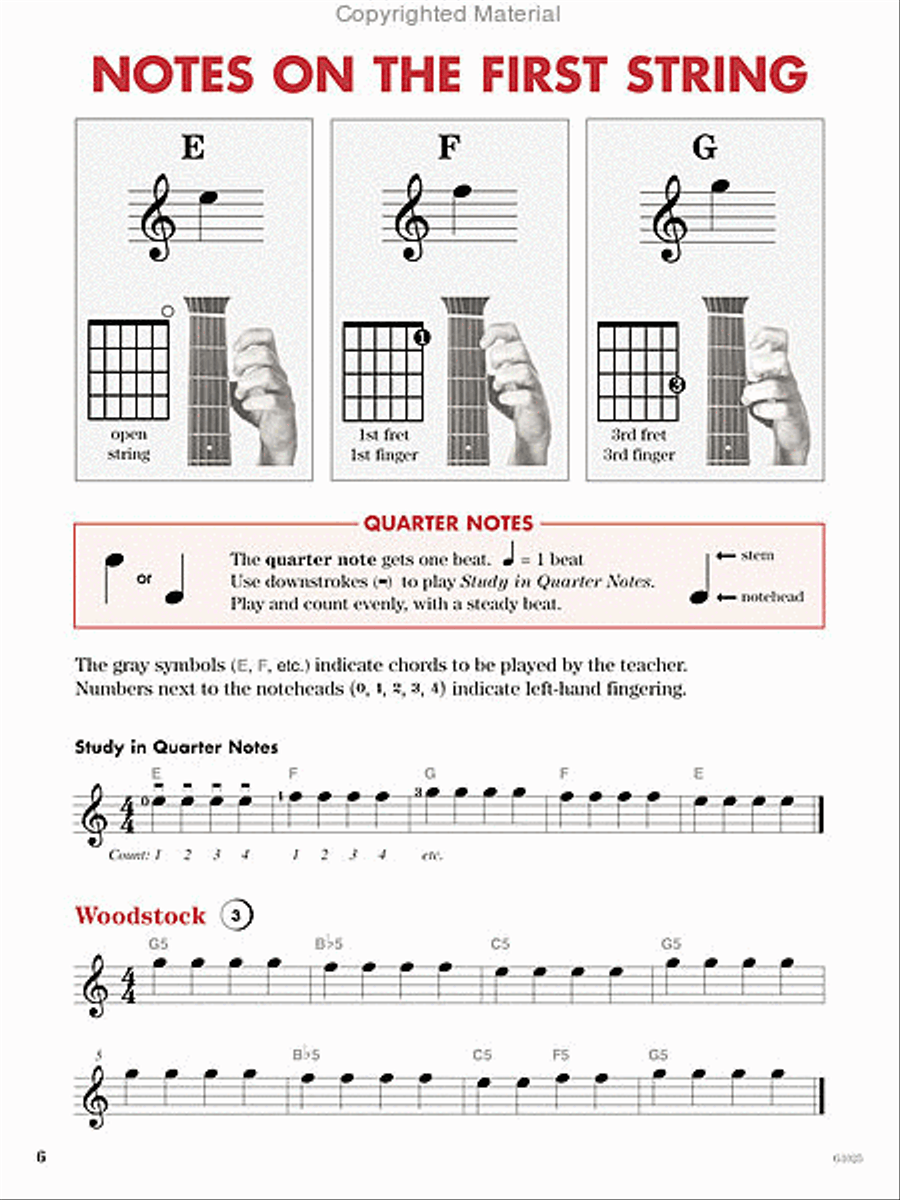 Everybody's Guitar Method, Book 1 Guitar scores gallery preview page 3